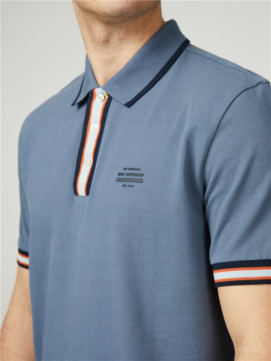 Ben Sherman - Placket Interest Polo - Sea