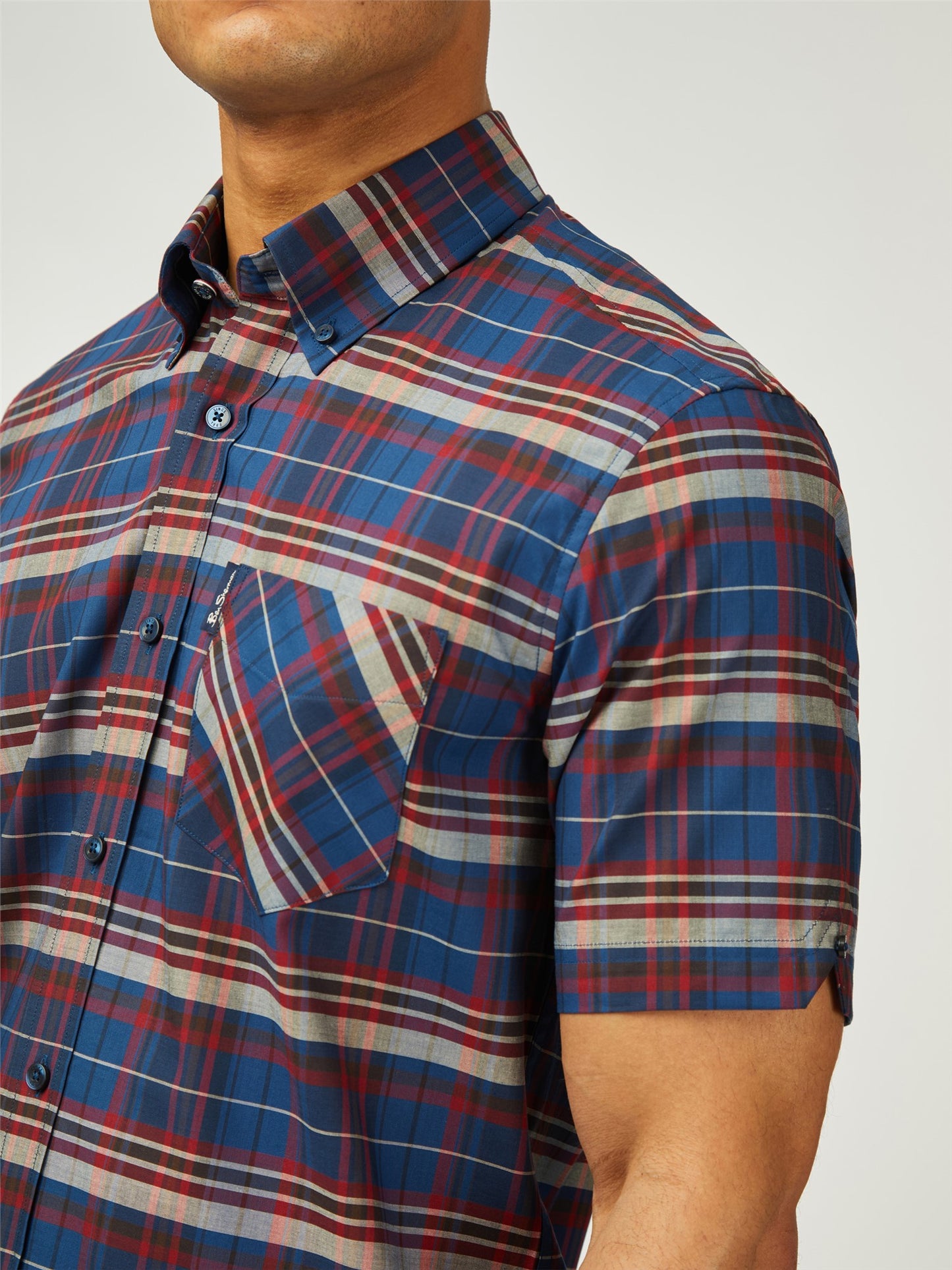 Ben Sherman - Short Sleeve Classic Check Shirt - Royal Blue