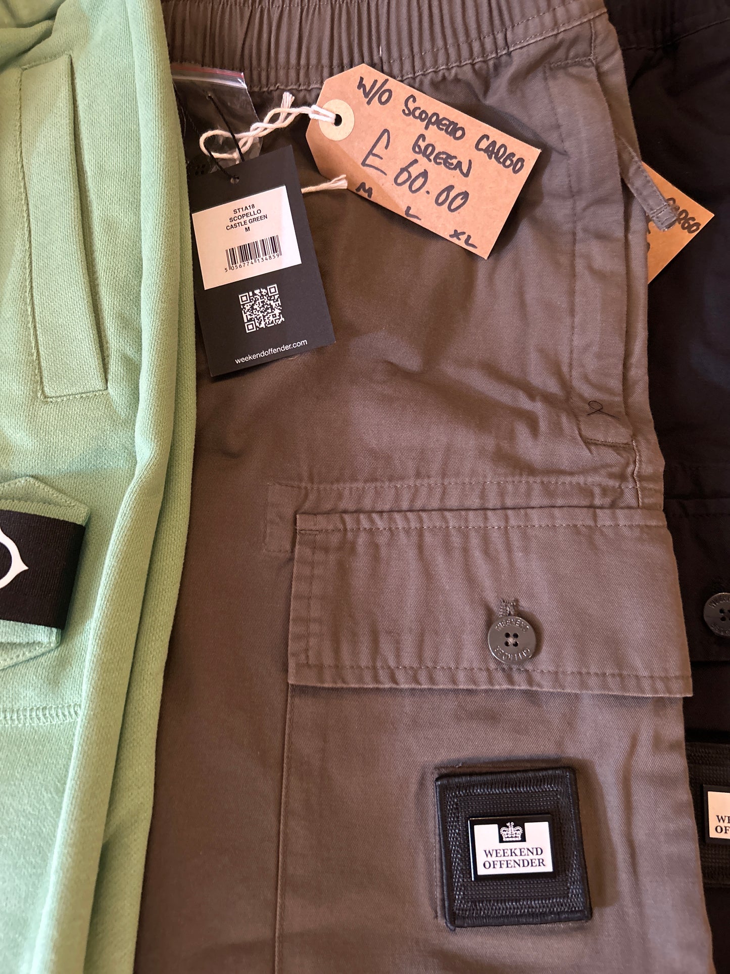 Weekend Offender - Scopello Cargo Shorts - Castle Green