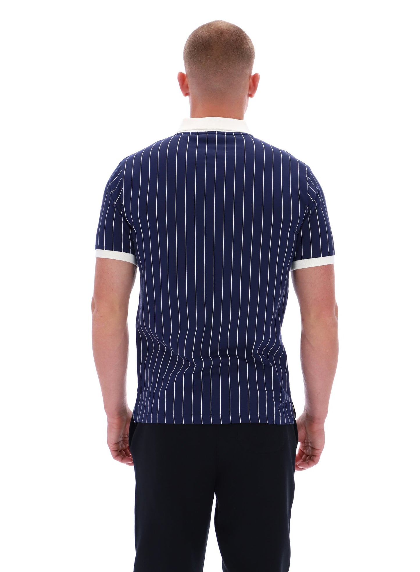 Fila - BB1 Classic Vintage Striped Polo - Navy / Raffia / Gardenia