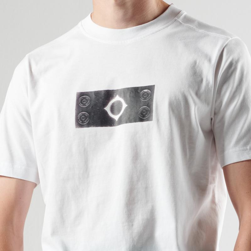MA.STRUM - Trompe L'Oeil Badge Tee - Optic White