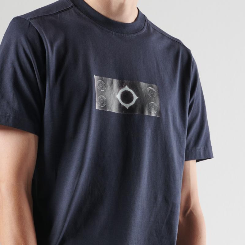 MA.STRUM - Trompe L'Oeil Badge Tee - Ink Navy