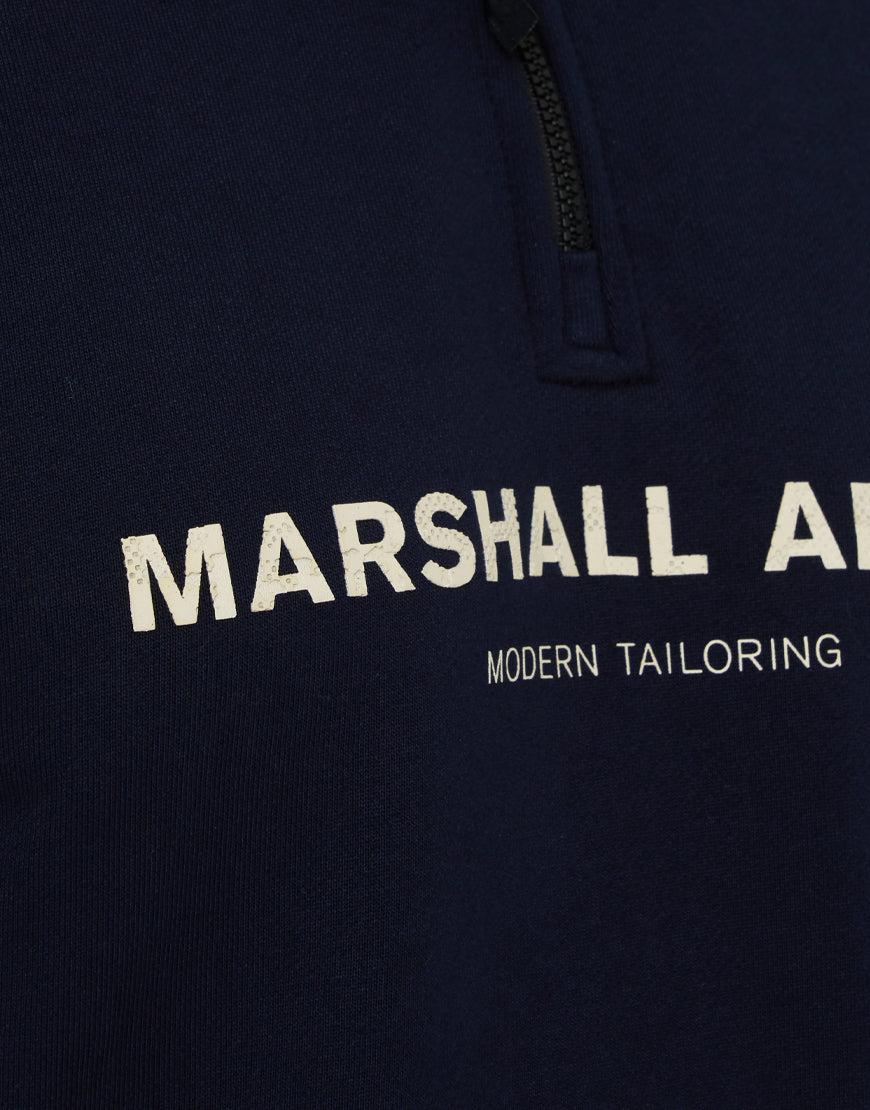 Marshall Artist - Costal Erosion 1/4 Zip Sweat - Navy