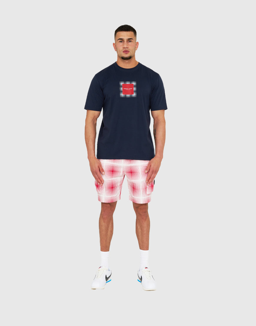Marshall Artist - Shadow Check T-shirt - Navy