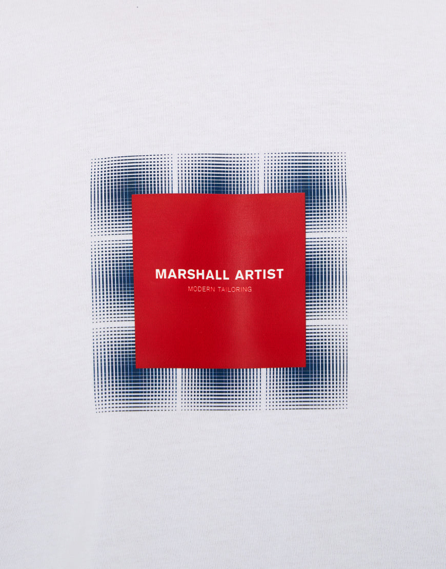 Marshall Artist - Shadow Check T-Shirt - White