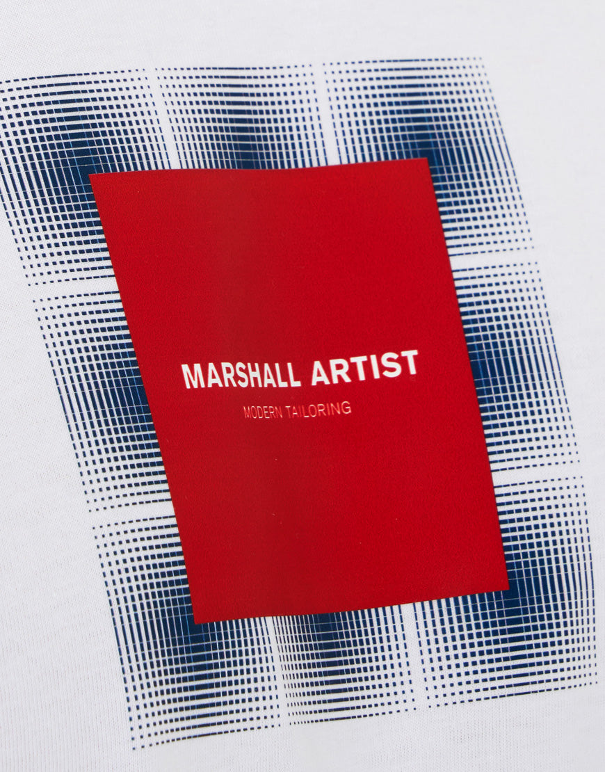 Marshall Artist - Shadow Check T-Shirt - White