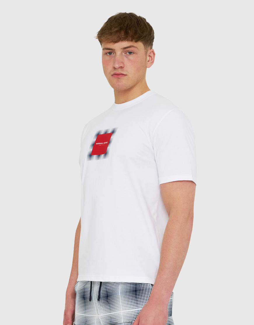 Marshall Artist - Shadow Check T-Shirt - White