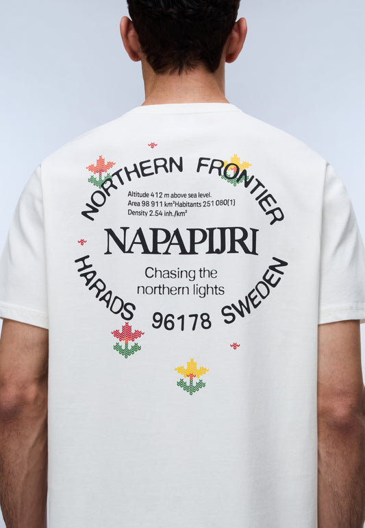 Napapijri Swhol Graphic T-Shirt White FVA Back Print