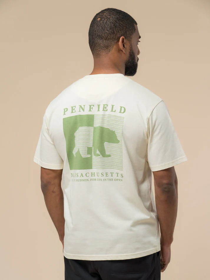 Penfield - Contrast Stripe Bear Graphic Tee - Vanilla Ice