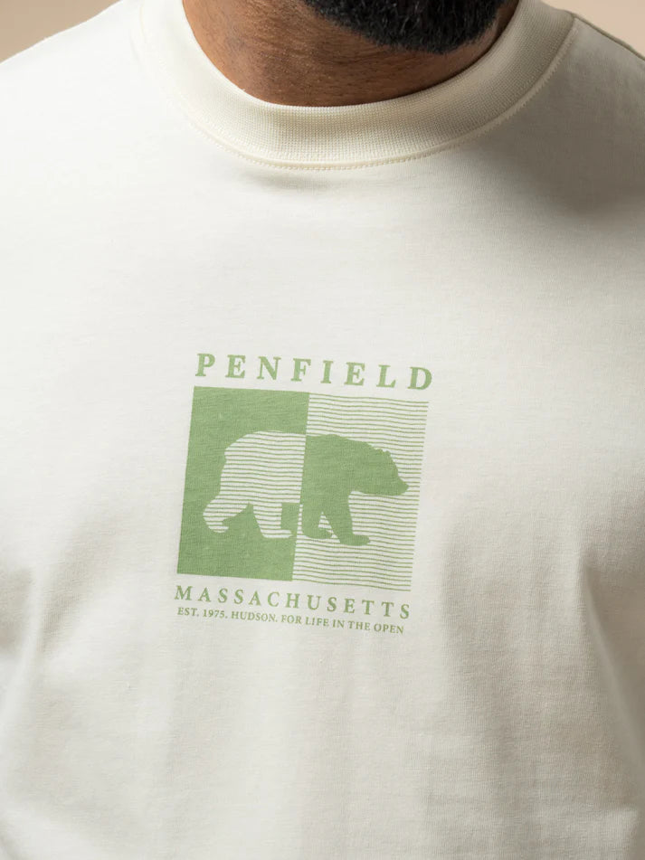 Penfield - Contrast Stripe Bear Graphic Tee - Vanilla Ice