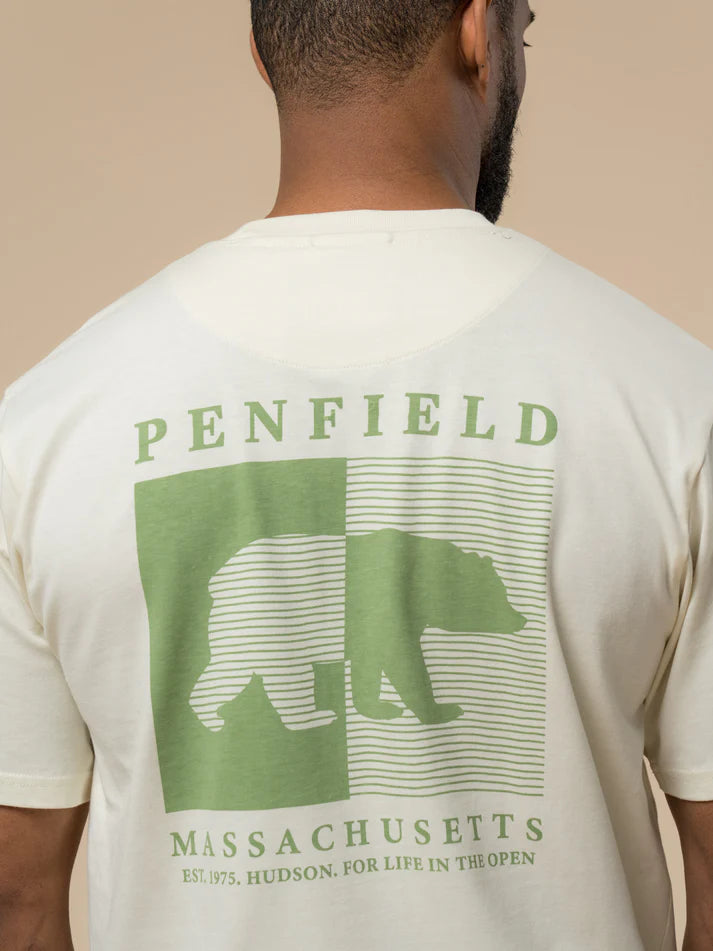 Penfield - Contrast Stripe Bear Graphic Tee - Vanilla Ice