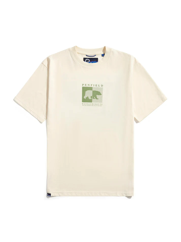 Penfield - Contrast Stripe Bear Graphic Tee - Vanilla Ice