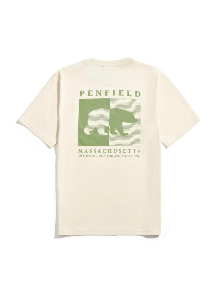 Penfield - Contrast Stripe Bear Graphic Tee - Vanilla Ice
