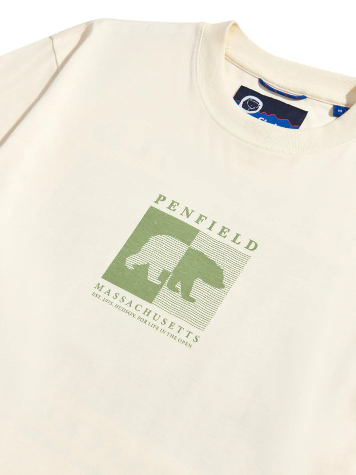 Penfield - Contrast Stripe Bear Graphic Tee - Vanilla Ice