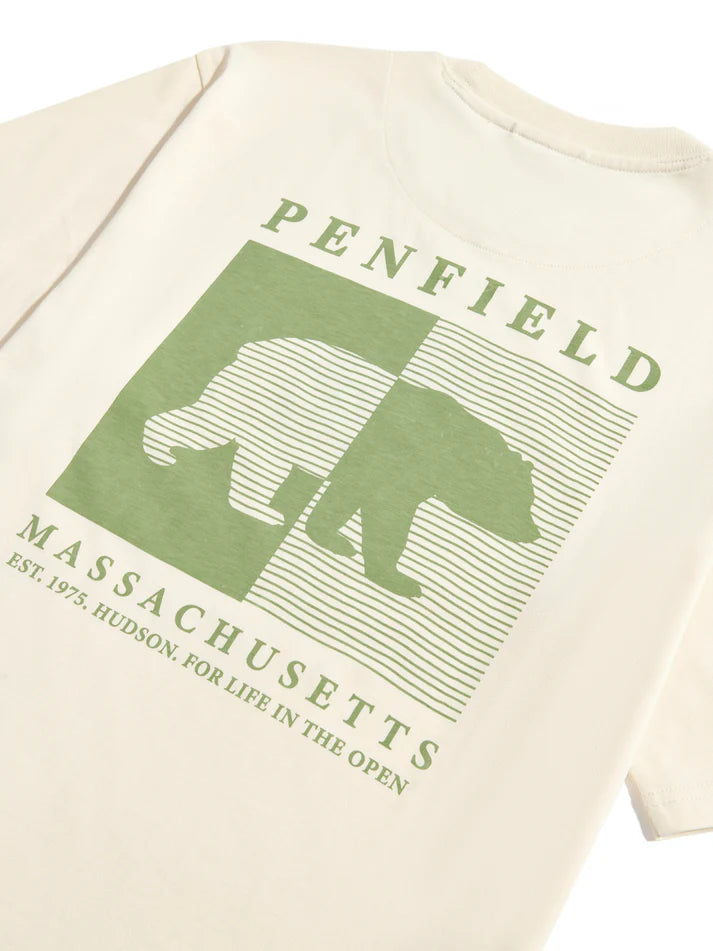 Penfield - Contrast Stripe Bear Graphic Tee - Vanilla Ice