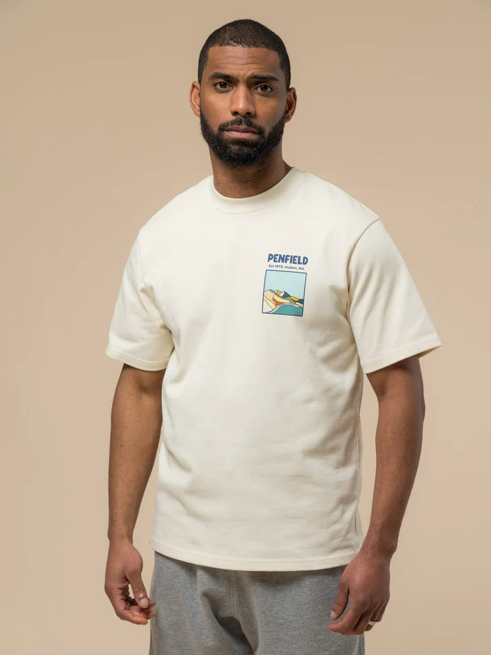 Penfield - Block Landscape Graphic Tee - Vanilla ice