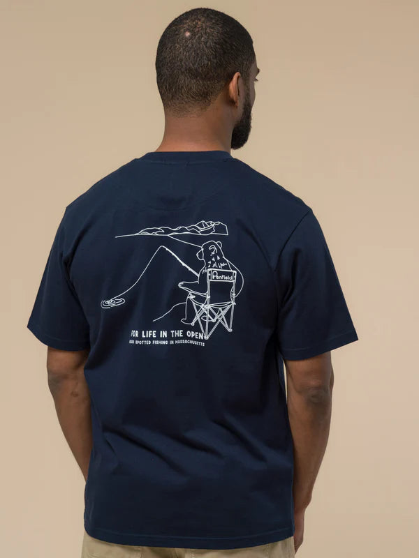 Penfield - Fishing Bear Tee - Dark Navy