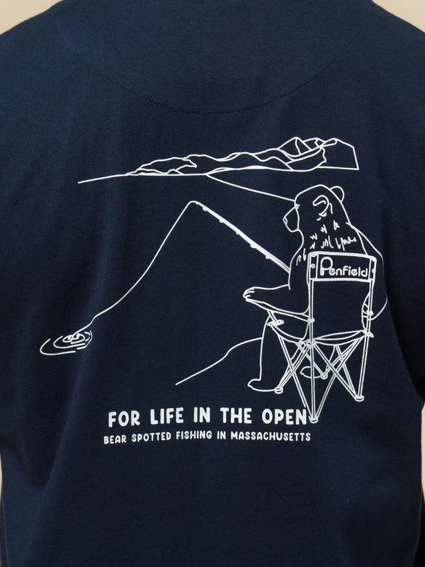 Penfield - Fishing Bear Tee - Dark Navy