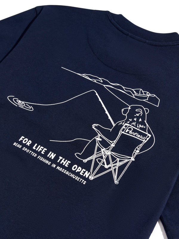 Penfield - Fishing Bear Tee - Dark Navy