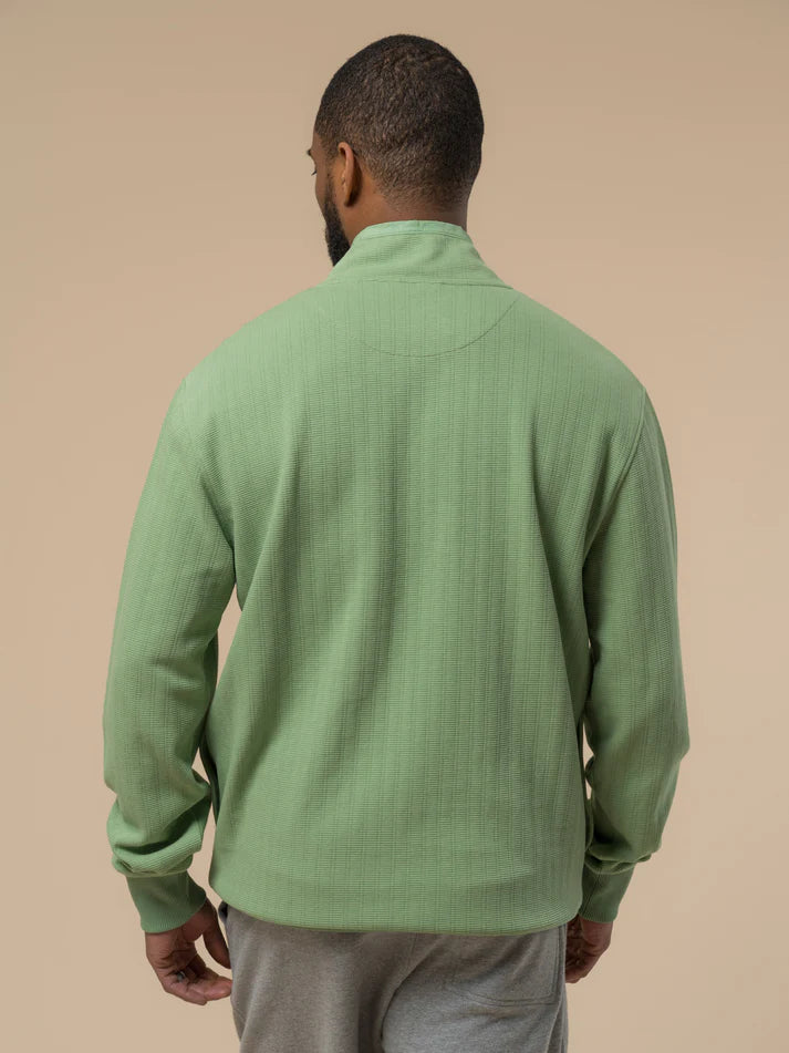 Penfield - Textured Stripe Half Zip Funnel - Mistletoe