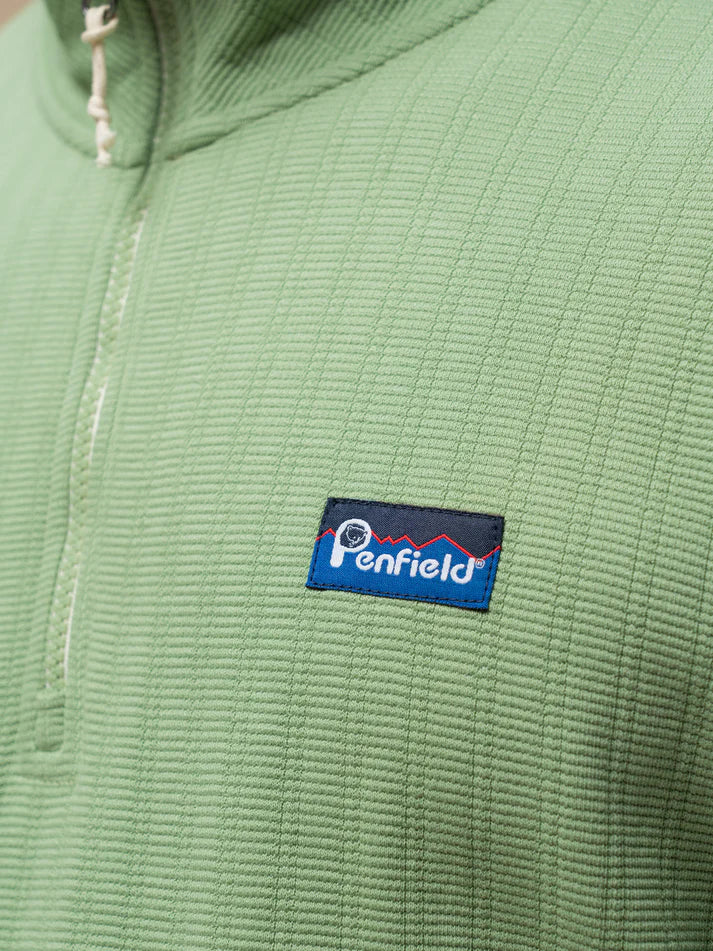 Penfield - Textured Stripe Half Zip Funnel - Mistletoe