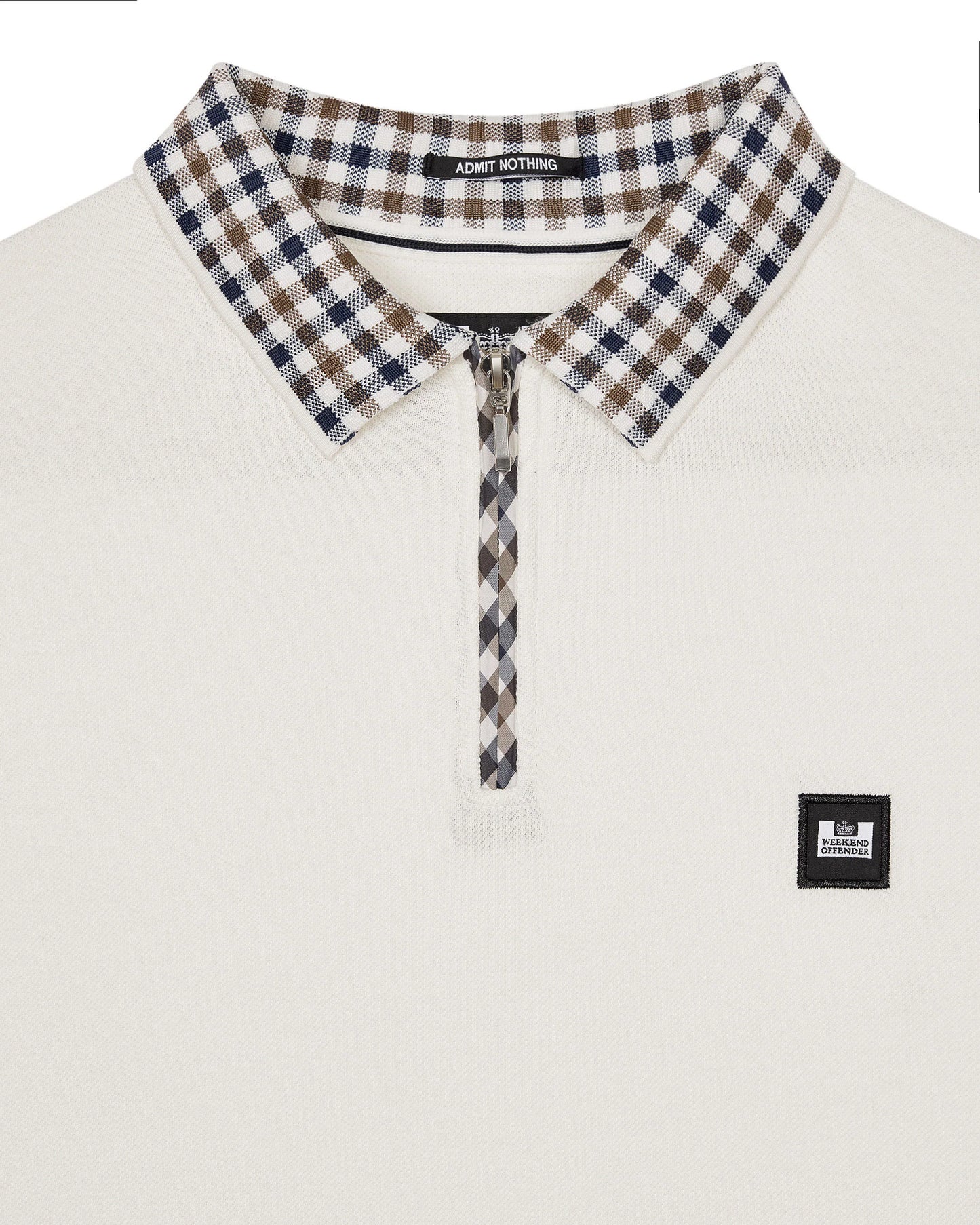 Weekend Offender - Lachine Polo Shirt - Ghost/Mid House Check