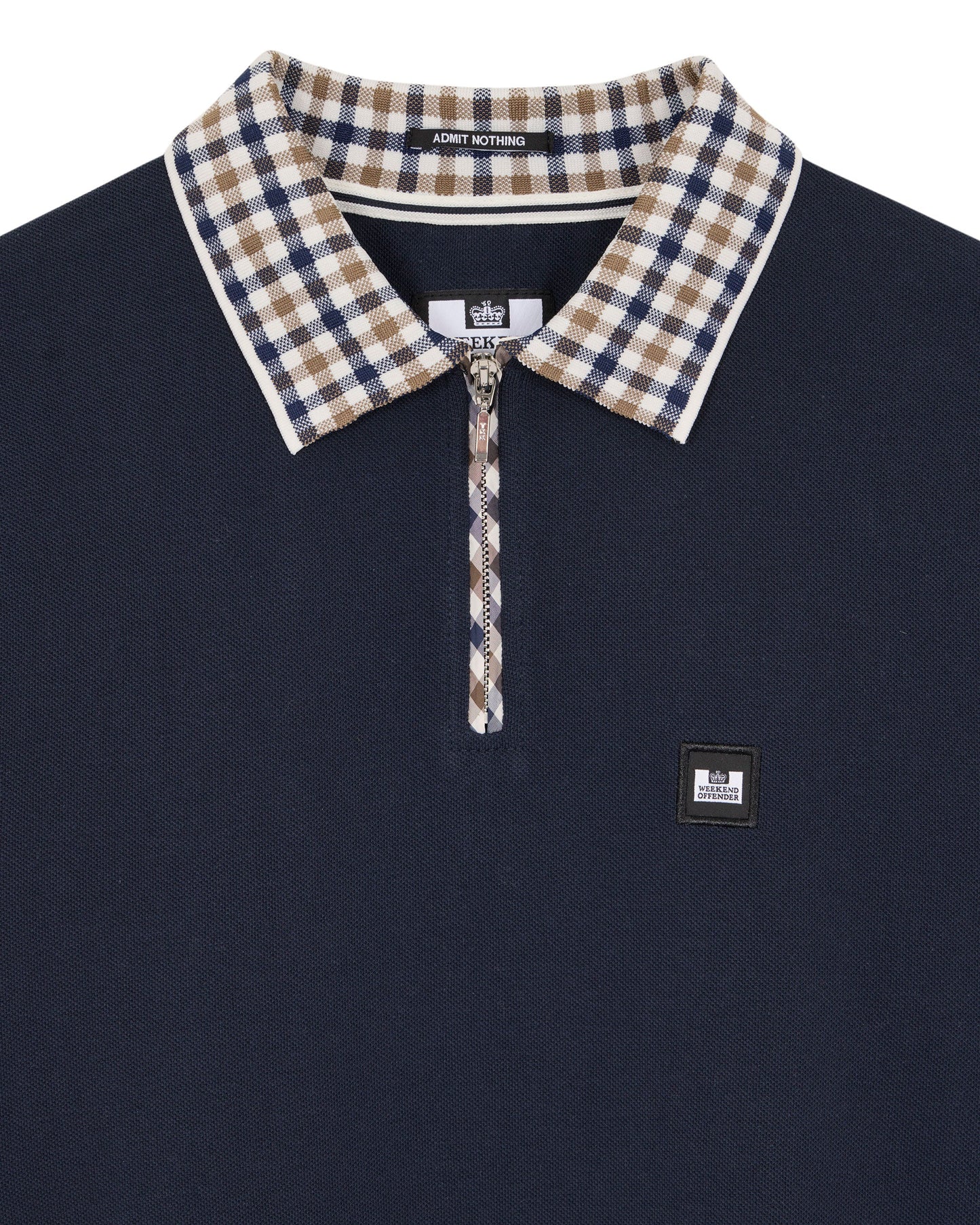 Weekend Offender - Lachine Polo Shirt - Navy/Mid House Check