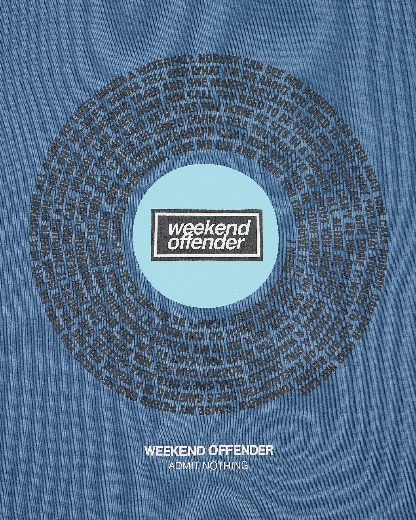 Weekend Offender - Supersonic Graphic T-Shirt Baltic Blue