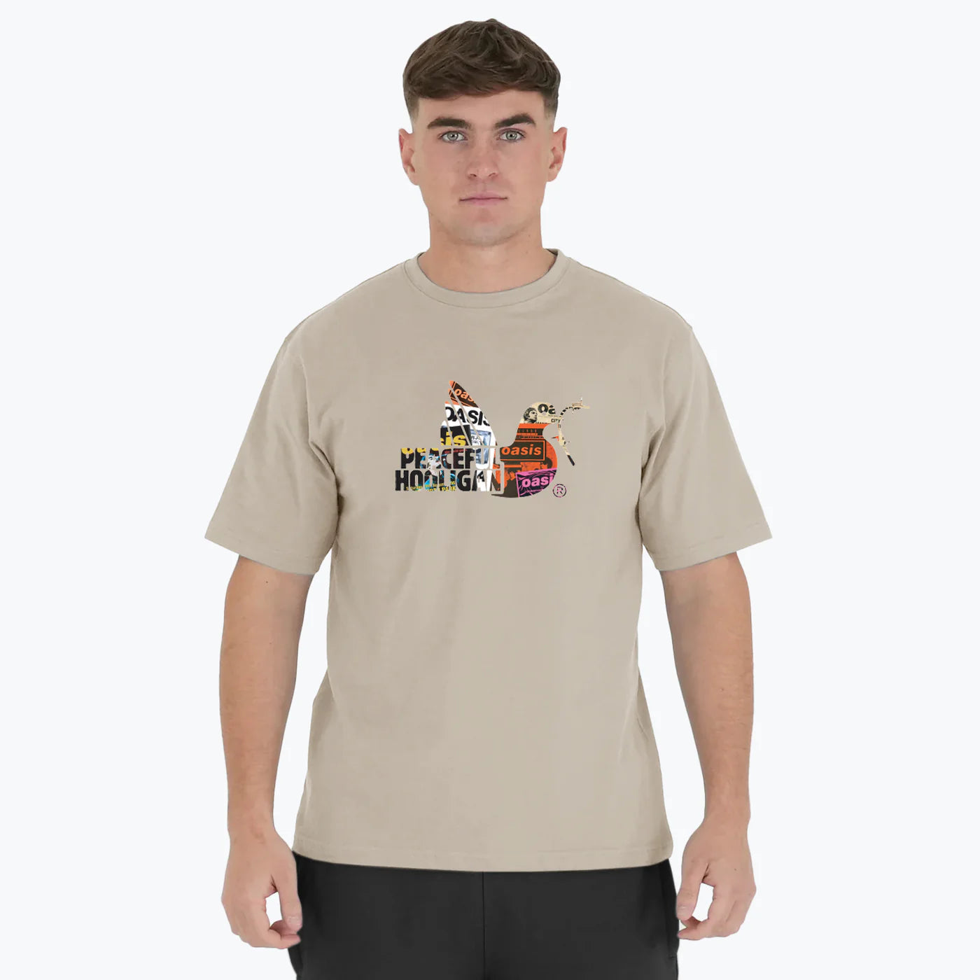 Peaceful Hooligan - Poster Dove T-Shirt - Stone