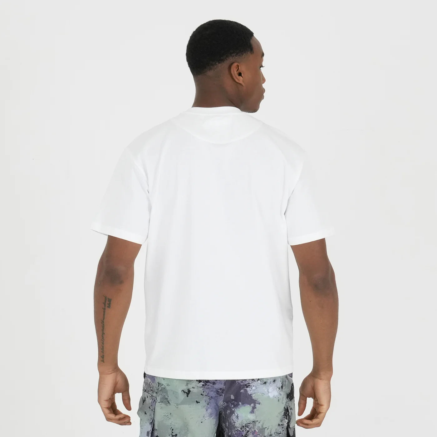 Peaceful Hooligan - Bomber Tee - White and Atlantic Camo