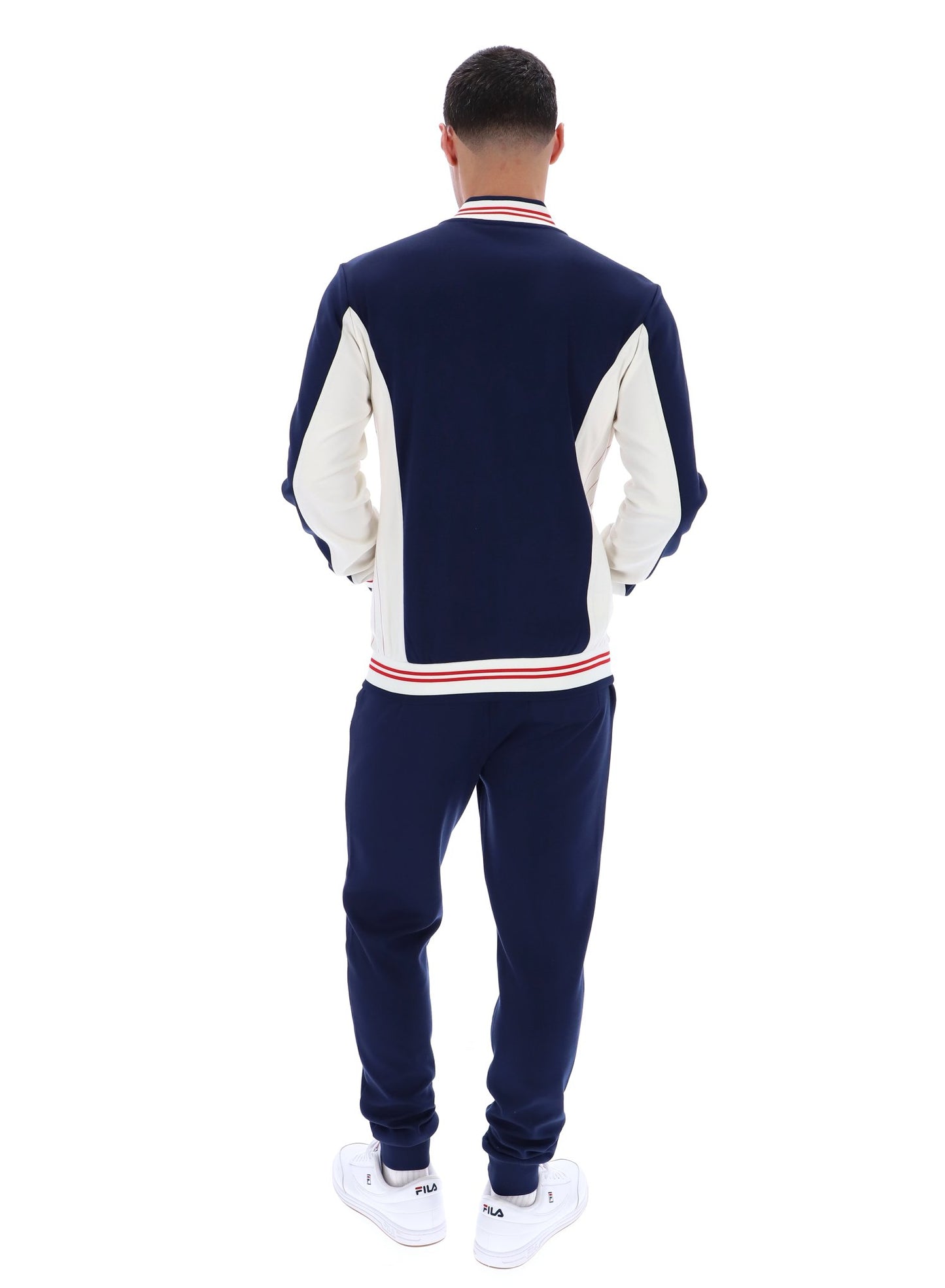 Fila - Settanta Baseball Track Jacket - Navy/Gardenia/Red