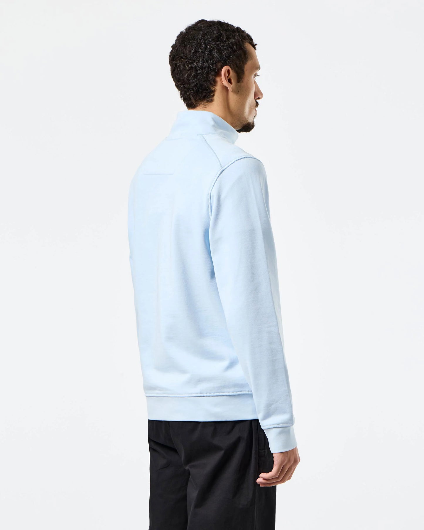 Weekend Offender - Kraviz Quarter Zip Sweatshirt - Oceanwave Blue