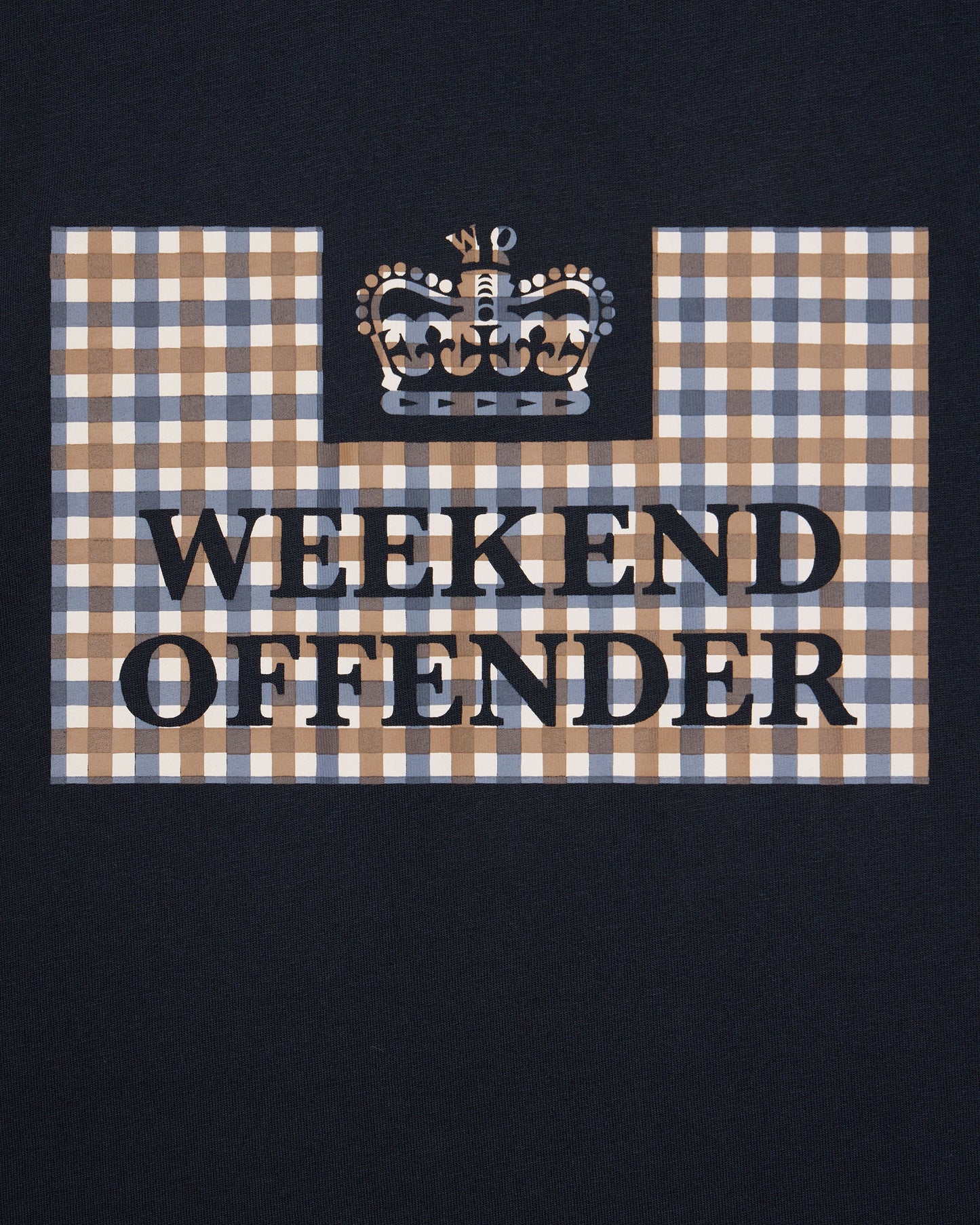 Weekend Offender - Shevchenko T-Shirt - Navy/Mid House Check