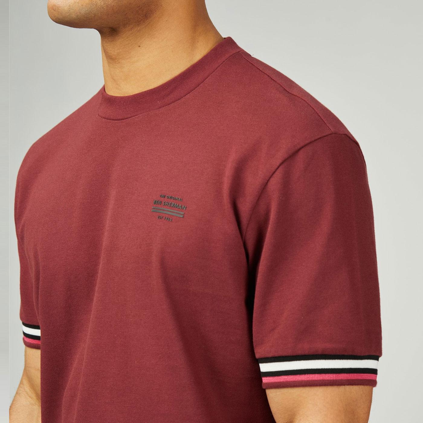 Ben Sherman - Pique Tee - Wine