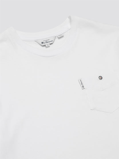 Ben Sherman - Signature T-Shirt with Chest Pocket - White