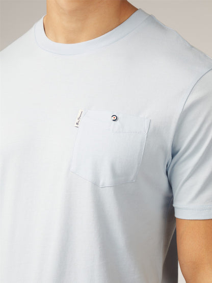 Ben Sherman - Signature T-Shirt with Chest Pocket - Pale Blue