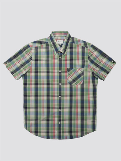 Ben Sherman - Gingham Overcheck Shirt - Grass Green