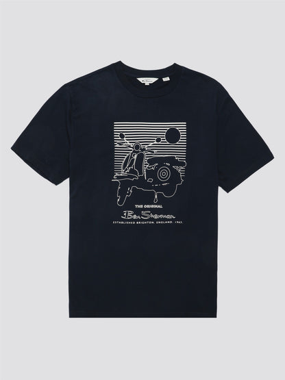 Ben Sherman - Summer Scooter Tee - Dark Navy