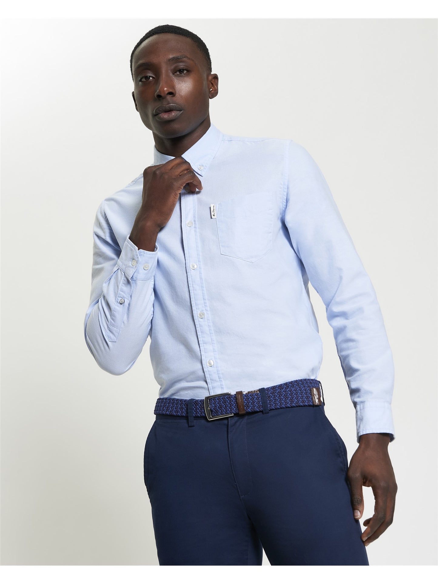 Ben Sherman - Long Sleeve Signature Oxford Shirt - Sky