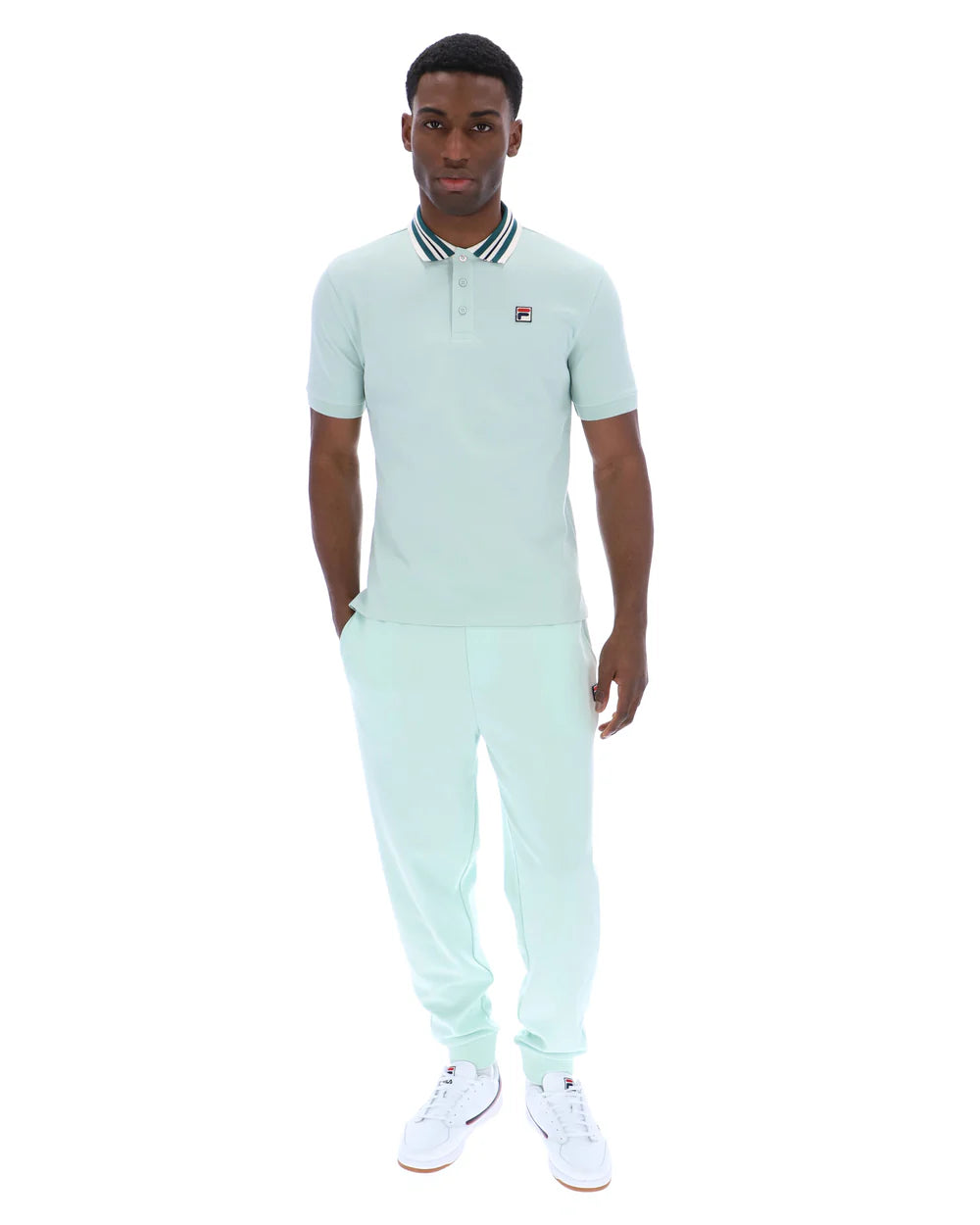 Fila | Achille Heritage Tape Basic Polo - Surf Spray