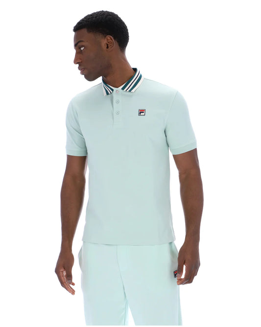 Fila | Achille Heritage Tape Basic Polo - Surf Spray