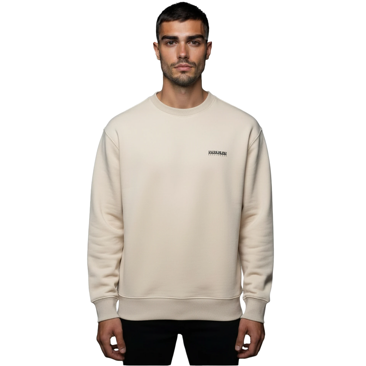Napapijri Small Box Crew Sweatshirt Beige Dimity