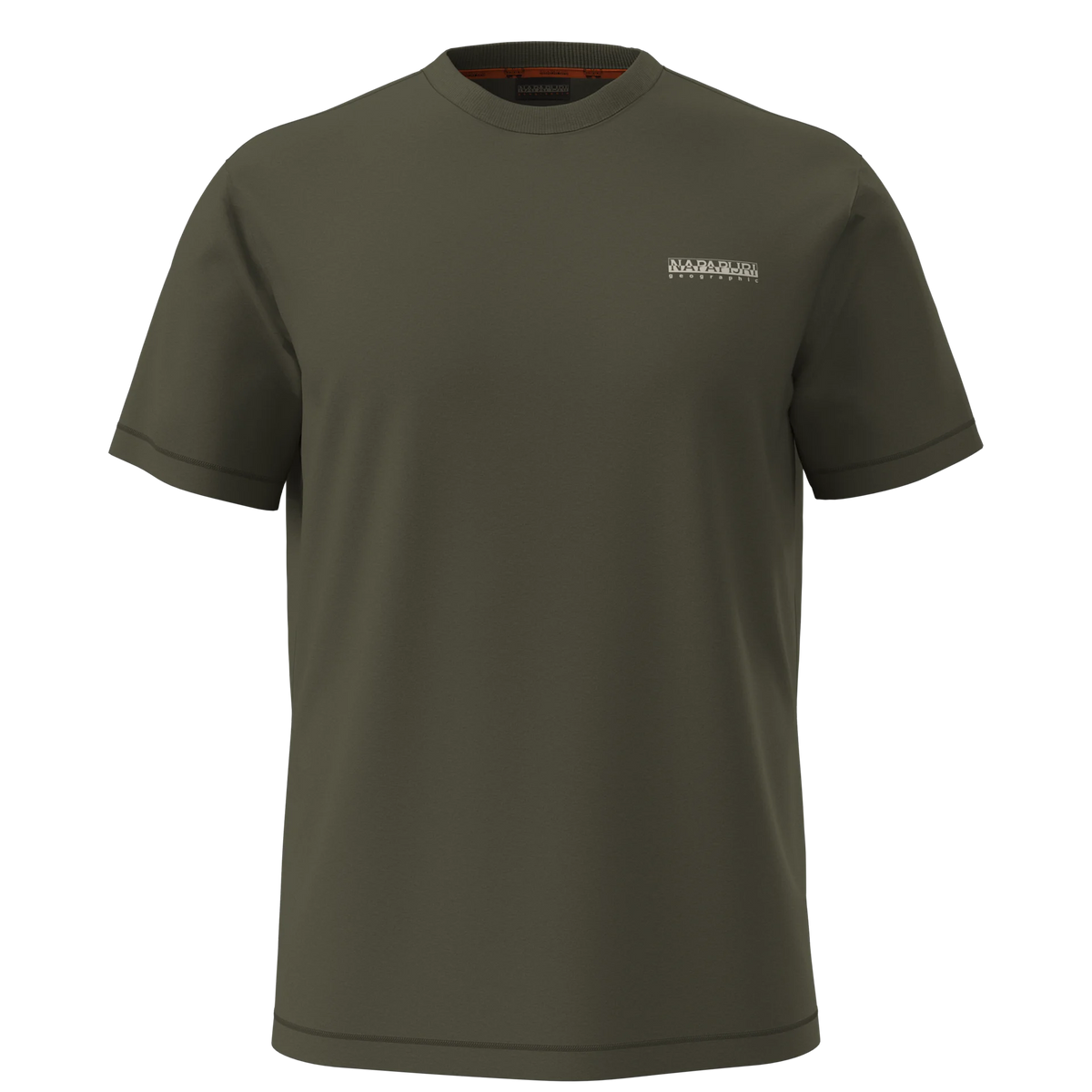 Napapijri Small Box Olive Night Mens T-Shirt Front View