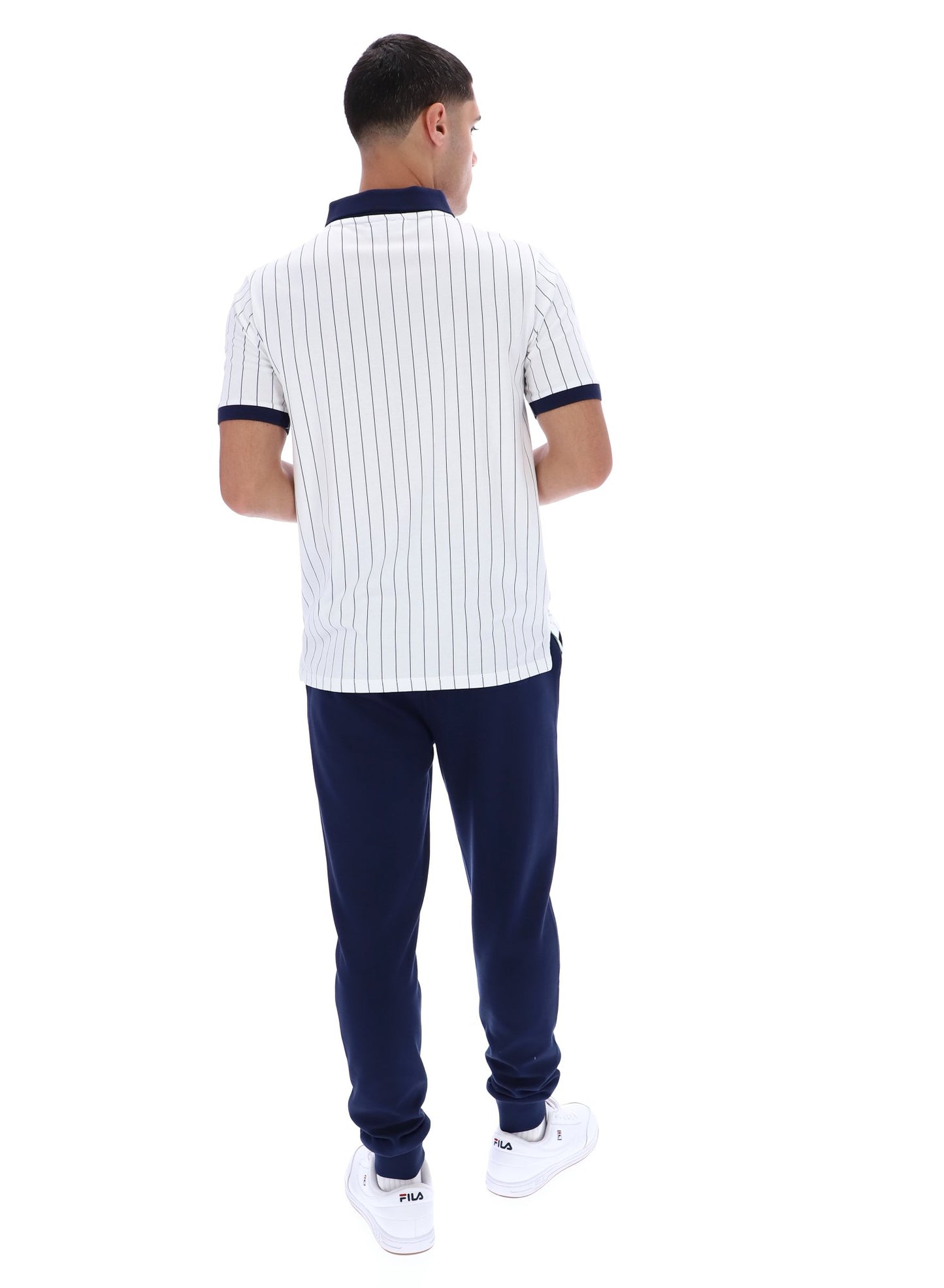 Fila - BB1 Classic Vintage Striped Polo - White / Green / Navy