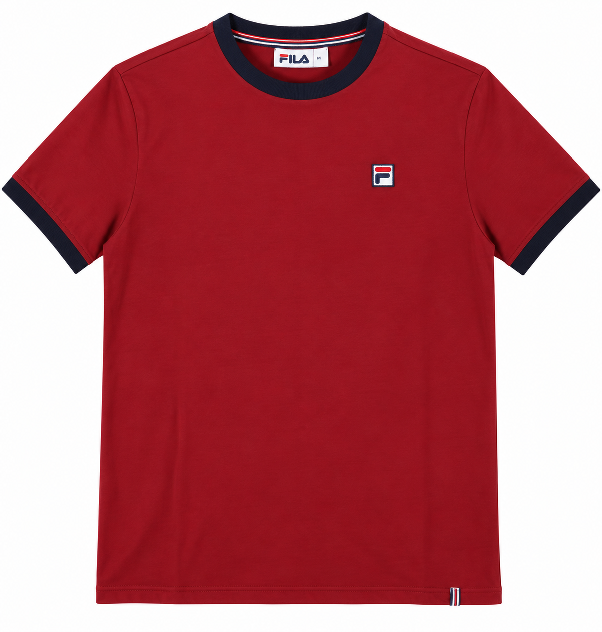 FILA Marconi Essential Ringer T-Shirt Sun Dried Tomato Black
