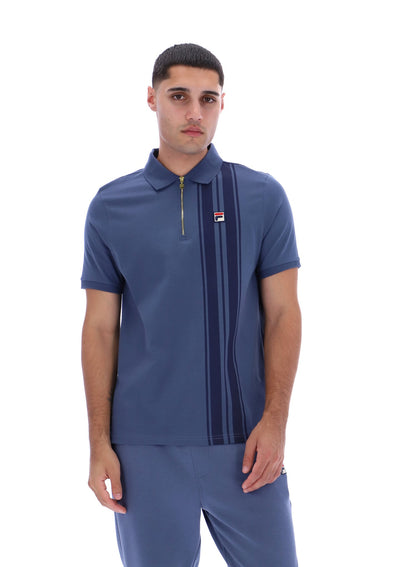 Fila - Dario Zipped Polo - Indigo / Navy