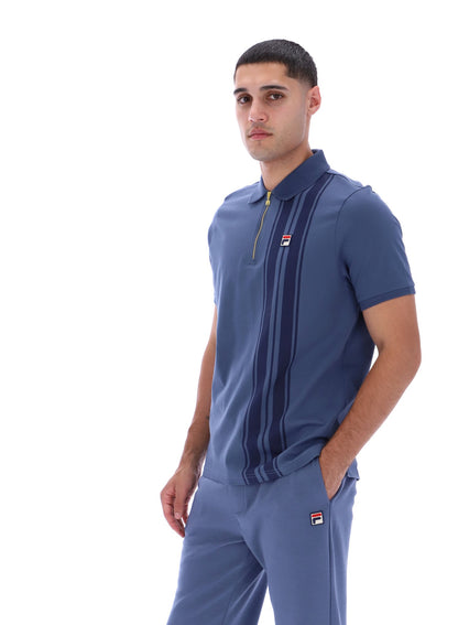 Fila - Dario Zipped Polo - Indigo / Navy