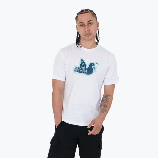 Peaceful Hooligan - Dpm Dove Logo T-Shirt White