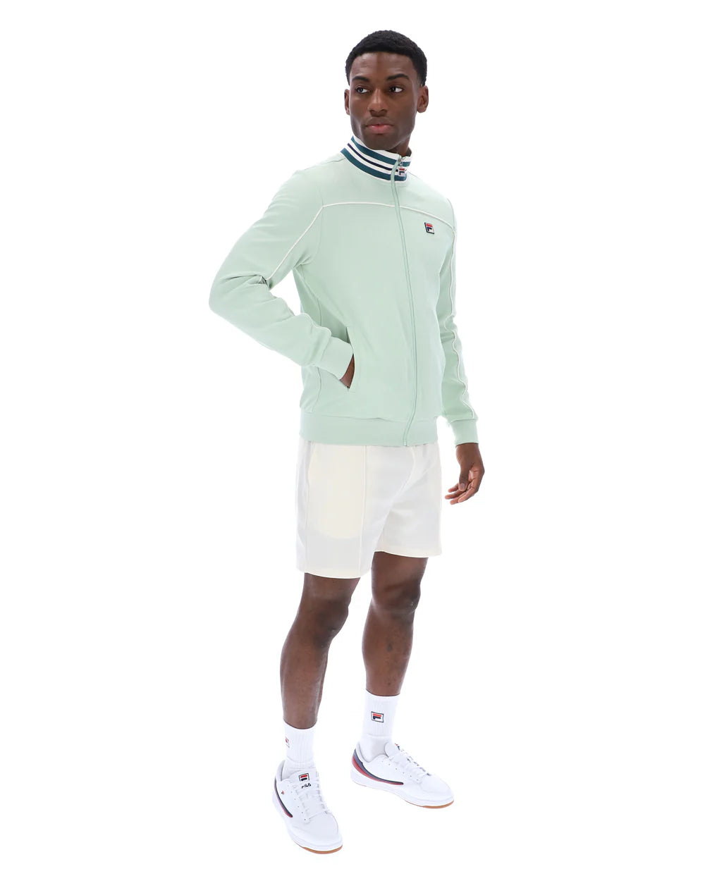 Fila | Federico Tipped Neck Track Jacket - Surf Spray