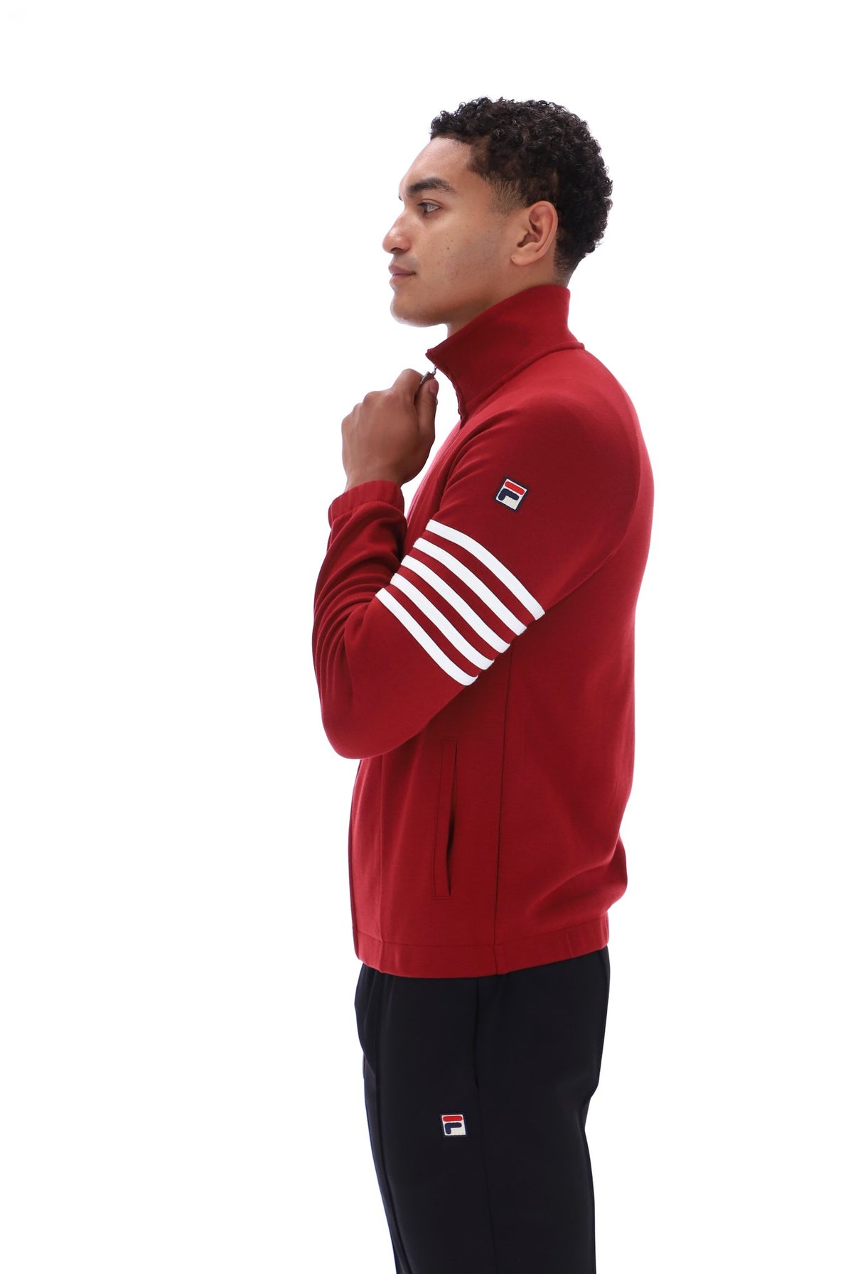 FILA Patrice Sun Dried Tomato Track Jacket Side View